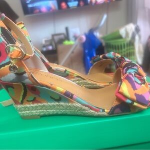 J.Renee Colorful Patterned Wedge Sandals